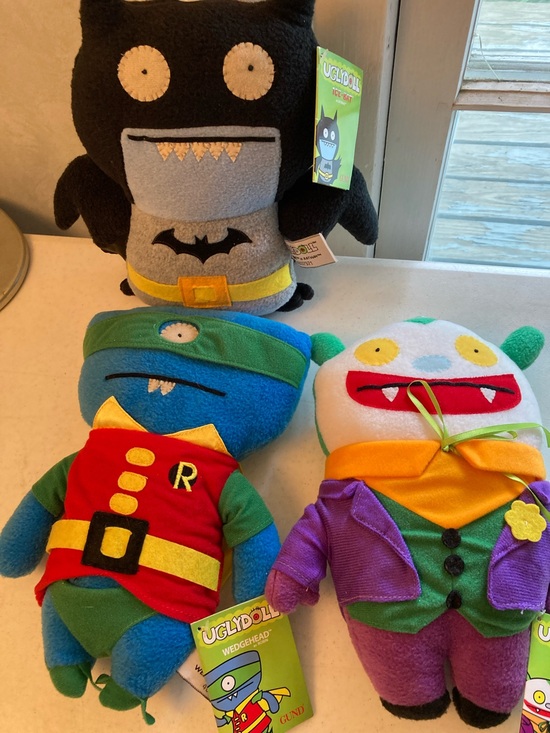 Gund Other - Ugly Doll Superhero Collection: Batman, Robin, Joker Plush
